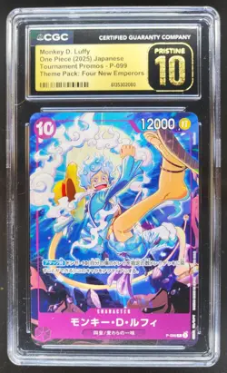 2025 ONE PIECE JP MONKEY D. LUFFY PROMO P-099 CGC 10 PRISTINE C PT - Image 1