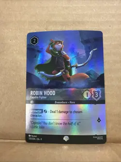 Disney Lorcana Fabled Robin Hood - Capable Fighter (Epic) 220/204 Holo - Image 1