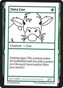 1 x Dairy Cow - Mystery Booster - Convention Edition Playtest Cards - NM-Mint - - Image 1