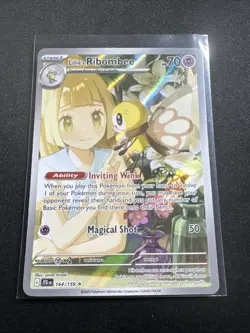 Pokemon TCG Lillie's Ribombee Card Journey Together Illustration, 164/159 - Image 1