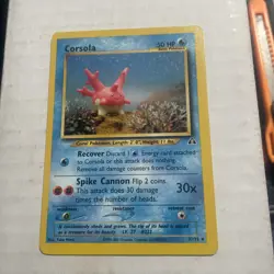 Corsola 37/75 NM Uncommon Neo Discovery Pokemon Card LP - Image 1