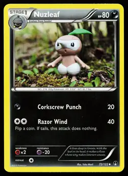 Nuzleaf 72/122 Uncommon BREAKpoint Yuka Morii Pokemon Card - Image 1