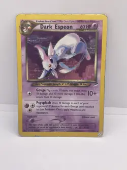 Dark Espeon 4/105 Neo Destiny Holo Pokemon Card (Heavy Play / Damaged) - Image 1