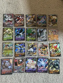 Pokemon 20 Card Lot Nm V Max Mega Prize Pack Ex HOLO Rare Hits Only See Pics - Image 1