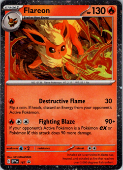 Flareon (Cosmos Holo) Promo Normal SV: Scarlet & Violet Promo Cards SVP167 NM - Image 1