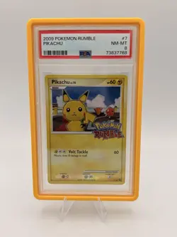 Pikachu PSA 8 Pokemon Rumble 7/16 Holo Promo 2009 English Card - Image 1