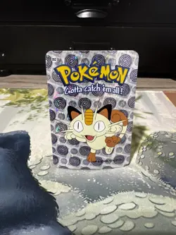 Meowth #052 2000 Pokemon Vending Prism Holo Sticker Card - Image 1
