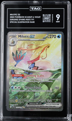 Milotic Ex Pokemon Cards TAG 9 Mint SIR Surging Sparks S&V 2024 237/191 - Image 1