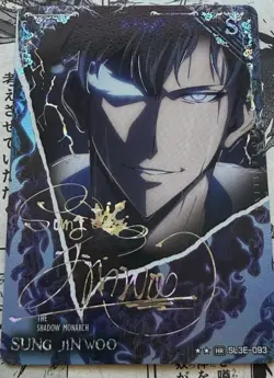 Solo Leveling The Shadow Monarch Sung Jinwoo Autographed Foil HR Card SL3E-093 - Image 1