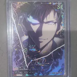 Solo Leveling The Shadow Monarch Sung Jinwoo Autographed Foil HR Card SL3E-093 - Image 2