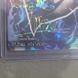 Solo Leveling The Shadow Monarch Sung Jinwoo Autographed Foil HR Card SL3E-093 - Image 5