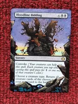 Bloodline Bidding MTG Lorwyn Eclipsed Hand Painted Borderless Full Altered Art v - Image 2