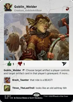 Goblin Welder (1617) - Rainbow Foil Secret Lair Magic mtg Light Play English x1 - Image 1
