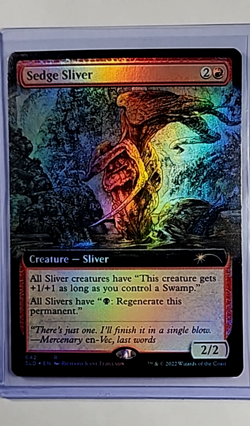 2022 MTG Magic the Gathering Secret Lair Borderless Foil #642 Sedge Sliver LP - Image 1