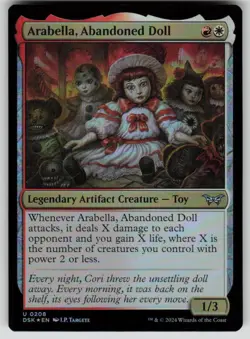 Arabella, Abandoned Doll Foil Uncommon Duskmourn: House of Horror 208 MTG NM - Image 1