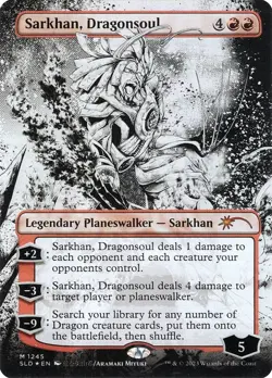 MTG Sarkhan, Dragonsoul BORDERLESS FOIL Secret Lair Drop Series 1245 NM - Image 1