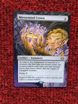 Mirrormind Crown MTG Lorwyn Eclipsed Hand Painted Borderless Full Altered Art v - Image 2