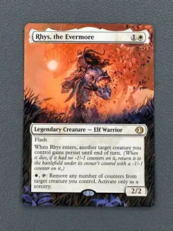 Rhys, the Evermore MTG Lorwyn Eclipsed Hand Painted Borderless Full Altered Art - Image 1