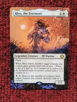 Rhys, the Evermore MTG Lorwyn Eclipsed Hand Painted Borderless Full Altered Art - Image 2