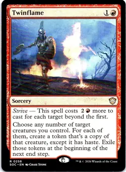 Twinflame 258 Rare Commander: Secrets of Strixhaven Magic: The Gathering NM - Image 1