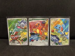 Pokemon First Partner Illustration Collection Series 1 Kanto Gen 1 Starters Set - Image 1