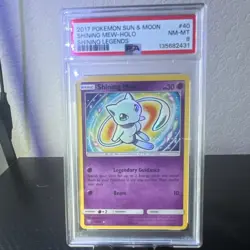 Pokemon 2017 Shining Mew Shining Legends Holo PSA 8 Shiny Rare 40/73 - Image 1
