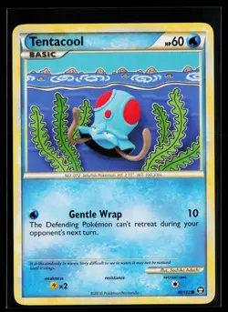 Tentacool 80/102 Common HGSS Triumphant Pokemon Near Mint - Image 1