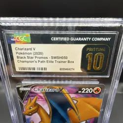Pokemon TCG Charizard V SWSH: Sword & Shield Promo SWSH050 Holo CGC Pristine 10 - Image 2