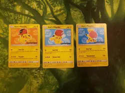Pokemon Pikachu I Choose you Ash's Pikachu SM110 SM113 SM114 Black Star Promos - Image 1