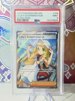 Lillies Determination 169/132 Ultra Rare Pokemon Mega Evolution PSA 9 MINT - Image 1