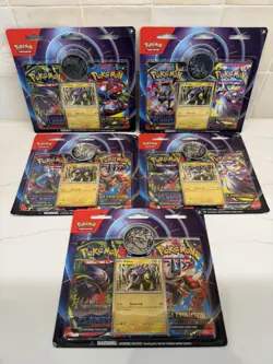 Pokemon TCG Lot Of 5 Phantasmal Flames, Mega Evolution 2 Pack Blister, Raikou - Image 1