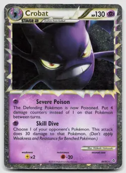 Crobat 84/95 HGSS Unleashed Pokemon MP - Image 1