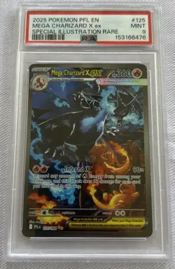*PSA 9* Mega Charizard X ex 125/094 SIR - Phantasmal Flames - Mint Pokemon Card - Image 1