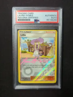 Pokemon Shining Legends Reverse Holo "Lillie" Laurie Hymes Signed Autograph PSA - Image 1