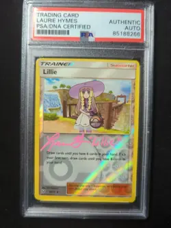 Pokemon Shining Legends Reverse Holo "Lillie" Laurie Hymes Signed Autograph PSA - Image 3