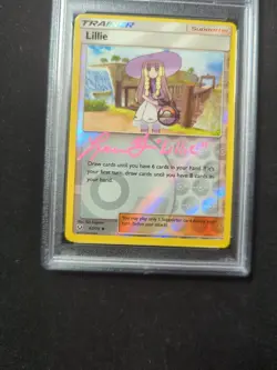 Pokemon Shining Legends Reverse Holo "Lillie" Laurie Hymes Signed Autograph PSA - Image 4