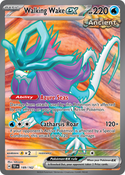 WALKING WAKE EX 189/162 ULTRA RARE TEMPORAL FORCES POKEMON NEAR MINT - Image 1