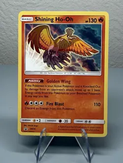 2017 Pokemon TCG Shining Legends Black Star Promo Card #SM70 Shining Ho-Oh Holo - Image 1