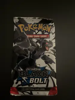 Heavy 22.39g Pokemon TCG SV 10.5 Black Bolt Booster Pack Sealed! - Image 2