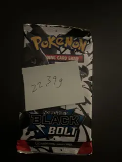 Heavy 22.39g Pokemon TCG SV 10.5 Black Bolt Booster Pack Sealed! - Image 3