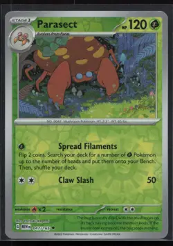 Parasect 047/165 Uncommon 151 Pokemon Reverse Holo Near Mint - Image 1