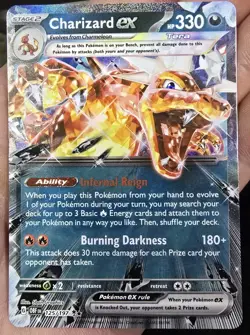 Pokemon TCG - Charizard ex - 125/197 Obsidian Flames - Double Rare - Holo - NM - Image 1