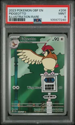 Pidgeotto Illustration Rare Pokemon Obf En-Obsidian Flames 208/197 PSA 9 - Image 1