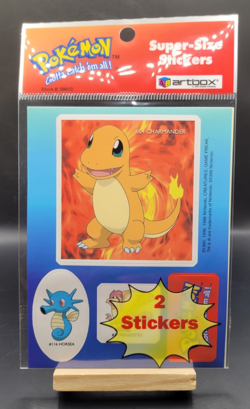Pokemon 1999 Artbox Vintage Super Size Sticker Nintendo New Sealed Charmander - Image 1