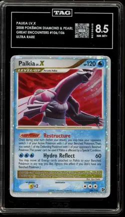 Pokemon Palkia Lv.X Great Encounters Holo Ultra Rare #106 TAG 8.5 - Image 1