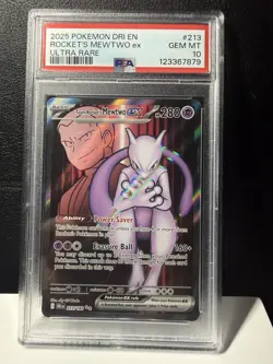 TEAM ROCKET'S MEWTWO EX - 213/182 PSA 10 ULTRA RARE POKEMON - Image 1