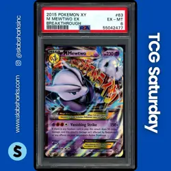 2015 POKEMON XY BREAKTHROUGH #63/162 M MEWTWO EX PSA 6 - Image 1