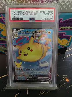 2021 Pokemon Celebrations #007 Flying Pikachu Vmax PSA10 - Image 1