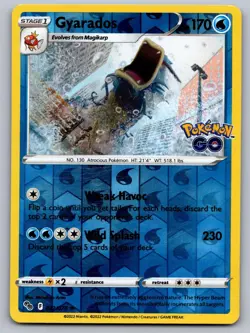 Gyarados 022/078 Holo Pokemon GO Pokemon Reverse Holo Lightly Played - Image 1