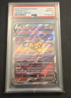 Pokemon Raikou V Crown Zenith Galarian Gallery Full Art PSA 10 - Image 1